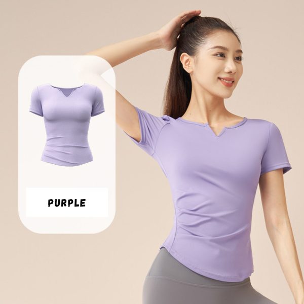 Lizy — Kaos V-Neck Pleats — foto 10